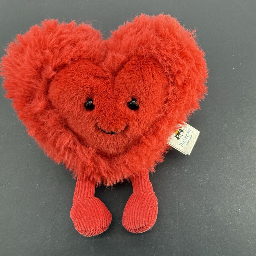 Jellycat Amuseables Small Red Beatie Heart Plush Stuffed Animal